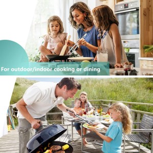 Grill Tongs, 17 Inch Extra Long BBQ Tongs, Premium Stainless Steel Metal Tongs for Cooking, Grilling, Barbecue/BBQ, Buffet (17