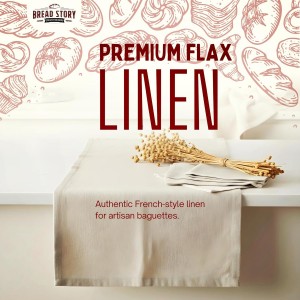 Professional Bread Cloth Bakers Couche – Premium Flax Linen Baking Cloth for Dough, Artisan Bread Proofing, Baguette Couche 35