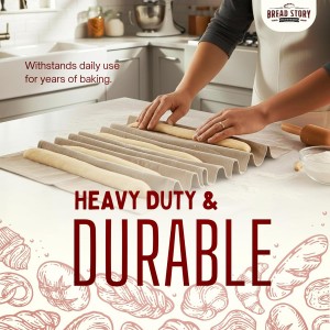 Professional Bread Cloth Bakers Couche – Premium Flax Linen Baking Cloth for Dough, Artisan Bread Proofing, Baguette Couche 35