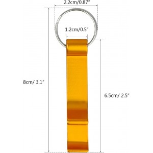 16 pcs 8 Colored Metal Bottle Opener, Split Key Ring Chain Keychain Bulk Aluminum Pocket Claw Bar Soda Beverage Beer Bottle Opener
