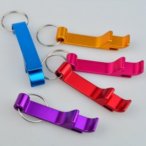 16 pcs 8 Colored Metal Bottle Opener, Split Key Ring Chain Keychain Bulk Aluminum Pocket Claw Bar Soda Beverage Beer Bottle Opener