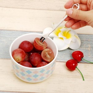 6 Pack Fruit Stainless Steel Pickle Forks, 4.84 Inch Small Cocktail Forks for Olive Appetizer Dessert Seafood, Gifts for Women in Her Birthday Anniversary Valentines Mother’s Day