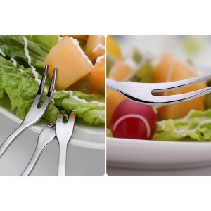 6 Pack Fruit Stainless Steel Pickle Forks, 4.84 Inch Small Cocktail Forks for Olive Appetizer Dessert Seafood, Gifts for Women in Her Birthday Anniversary Valentines Mother’s Day