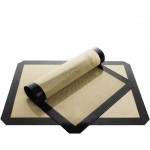 Vila 2 Pack Baking Mats, 12” x 17”, Tray Pan Liner for Healthy Dishes, Reusable Non-Stick Cookie Sheets, Perfect for Macarons, Dog, Cat, Parrot Treats, Pastry, Bread, Bun making