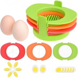 Egg Slicer Set with 3 Cutters - Cut Boil...