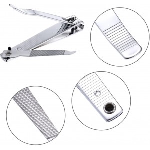 Bememo 12 Pieces Stainless Nail Clippers Set Fingernail and Toenail Clippers Nail Cutter Tool Set for Men and Women(Silver)