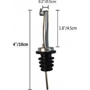 Wobe 5 Pcs Wine Bottle Pourers, Stainless Steel Liquor Pour Spout Flip Top Wine Bottle Stoppers Speed Pourers Olive Oil Bottle Tapered Spout Bottle Pourers for Oil Wine Vinegar Liquid Liquor