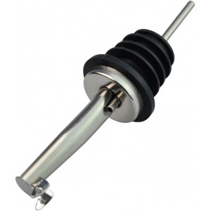 Wobe 5 Pcs Wine Bottle Pourers, Stainless Steel Liquor Pour Spout Flip Top Wine Bottle Stoppers Speed Pourers Olive Oil Bottle Tapered Spout Bottle Pourers for Oil Wine Vinegar Liquid Liquor