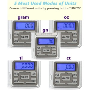 Food Travel Scale Portable Pocket Scale Gram Capacity 500g Degital Kitchen Small Miniature Scale Lab Measuring Scale High Precision