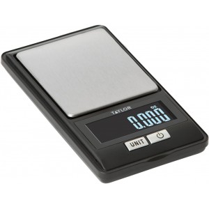 Taylor High-Precision Digital Portioning Scale with Cover, 16OZ/500G, Black