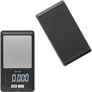 Taylor High-Precision Digital Portioning Scale with Cover, 16OZ/500G, Black