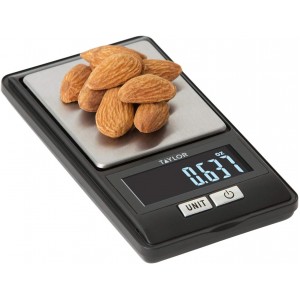 Taylor High-Precision Digital Portioning Scale with Cover, 16OZ/500G, Black