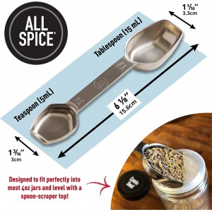 Stainless Steel Double Sided Measuring Spoon- Teaspoon and Tablespoon