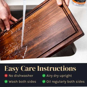 Wood Cutting Board for Kitchen, Reversible Wooden Cutting Board With Juice Grooves - Chopping Board, Charcuterie Serving Tray Made in Canada (Walnut, 17x11x0.75)