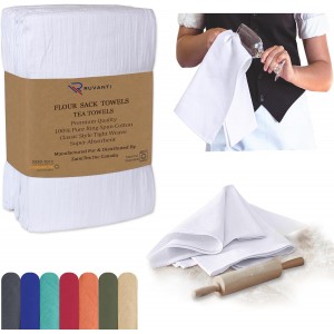 RUVANTI Flour Sack Towels 12 Pack 28 x 2...