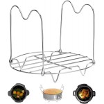 Steamer Rack Trivet with Handles Compatible with Instant Pot Accessories 6 Qt 8 Quart, Pressure Cooker Trivet Wire Steam Rack, Great for Lifting out Whatever Delicious Meats & Veggies You Cook
