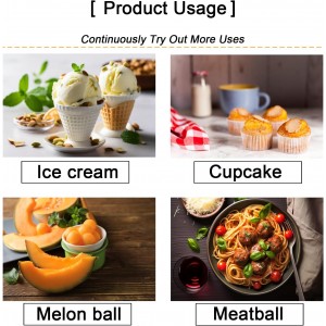 Large Cookie Scoop, 5.4 Tbsp/ 2.7 OZ, 2.5 inch/ 63MM Ball, 18/8 Stainless Steel Ice Cream Scoop, Cupcake Scoop, Secondary Polishing