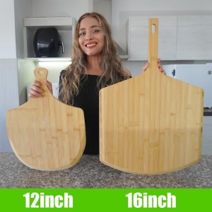 Pizza Peel, Premium Bamboo Pizza Spatula Paddle Cutting Board Handle (Baking Pizza, Bread, Cutting Fruit, Vegetables, Cheese)