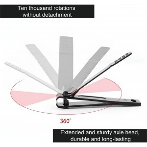 FIXBODY Nail Clippers, Black Stainless Steel Fingernail & Toenail Clippers & Nail File,Great Christmas Gift,Stocking Stuffers for Men and Women