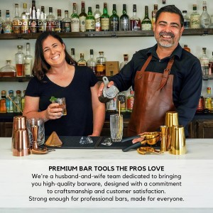 A Bar Above Professional Boston Shakers Set 18 oz Weighted Stainless Steel Cocktail Shaker Set for Bartenders, Premium 304 Steel Bar Shaker, Essential Bartending Tools for Mixing Drinks