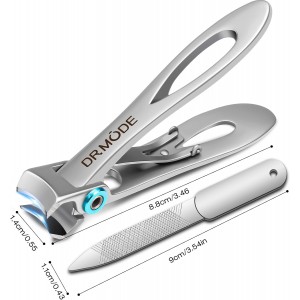 DRMODE Nail Clippers for Men Thick Nails - Large Toe Nail Clippers for Thick Nails for Senior with Wide Jaw Opening, Sharp Finger Nail Clippers Adult Cutter for Tough Nail