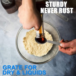 Measuring Spoons, Premium Heavy Duty Stainless Steel Measuring Spoons Cups Set, Small Tablespoon with Metric and US Measurements, Set of 6 for Measuring Dry and Liquid Ingredients