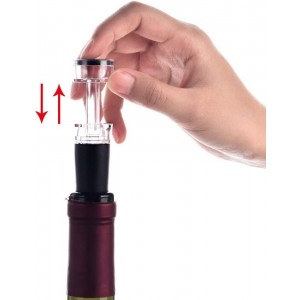 Red Wine Bottle Cap Opener Wing Corkscrew Vacuum Stopper Foil Cutter Pourer Kit Energy Saving