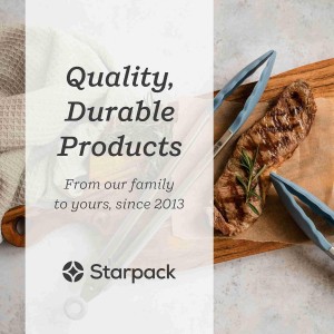 Starpack 'Get a Grip' Silicone Kitchen Tongs for Cooking (2Pcs) - BBQ Tongs for Grill Heat Resistant to 600°F - Stainless Steel Kitchen Utensils w/Non Stick Silicone Tips - 9