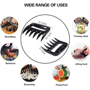 Turkey Lifting Forks, Meat Claws, Strong Endurance Stainless Steel Poultry Chicken Fork, Ultra-Sharp Roast Ham Forks. Easily Lift, Handle Meats - Essential for BBQ & Thanksgiving Pros, 4 Pcs