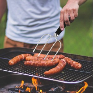 Turkey Lifting Forks, Meat Claws, Strong Endurance Stainless Steel Poultry Chicken Fork, Ultra-Sharp Roast Ham Forks. Easily Lift, Handle Meats - Essential for BBQ & Thanksgiving Pros, 4 Pcs