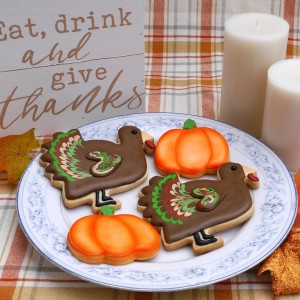 Pumpkin Cookie Cutter 3 Piece Set, Premium Food-Grade Stainless Steel, Dishwasher Safe