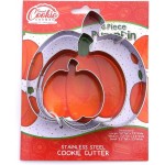Pumpkin Cookie Cutter 3 Piece Set, Premium Food-Grade Stainless Steel, Dishwasher Safe