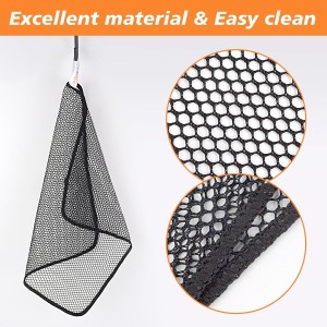SUNLAND Netted Dish Cloths for Washing Dishes No Odor Dishes Scrubber for Kitchen-Fast Drying and Easy to Clean Mesh Dish Cloth 6 Pack 12Inch x12Inch Black