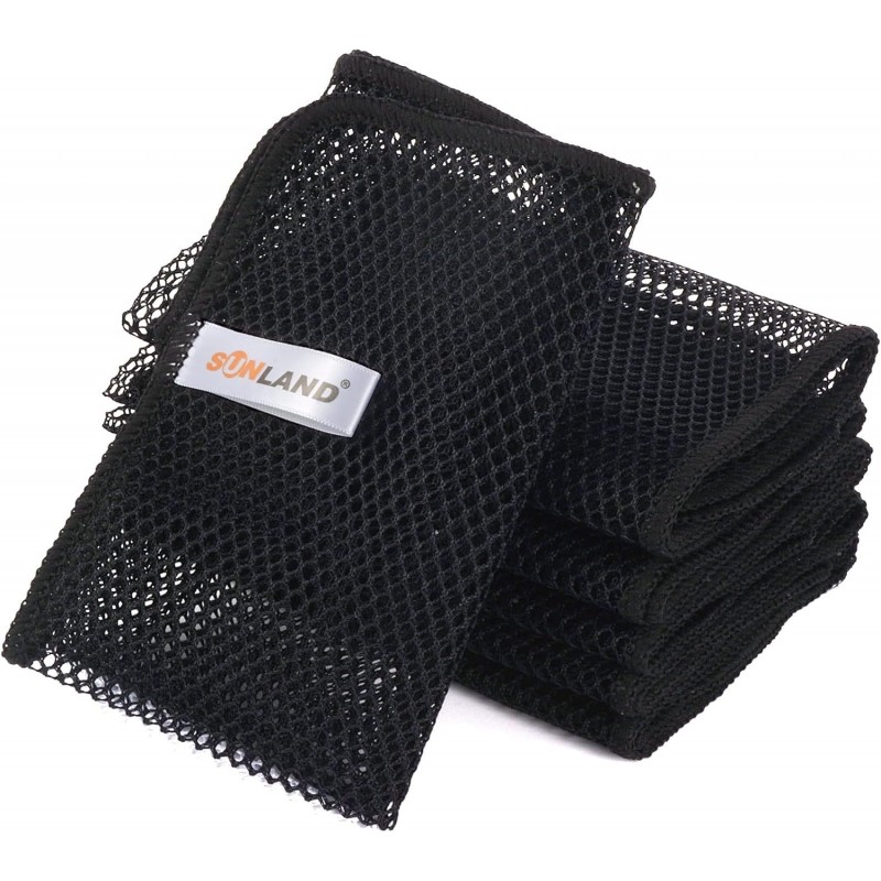 SUNLAND Netted Dish Cloths for Washing Dishes No Odor Dishes Scrubber for Kitchen-Fast Drying and Easy to Clean Mesh Dish Cloth 6 Pack 12Inch x12Inch Black