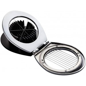 Egg Slicer Egg Cutter Egg Wedger For Hard Boiled Eggs,Stainless Steel Wire with 3 Slicing Styles Silver&Black