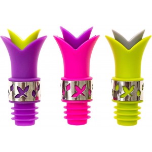 Silicone Wine Bottle Stopper Pourer with...