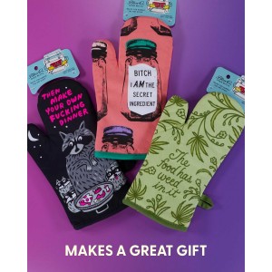 Blue Q Funny Oven Mitt, Made from Scratch. Super-Insulated Quilting, Natural-Fitting Shape, 100% Cotton