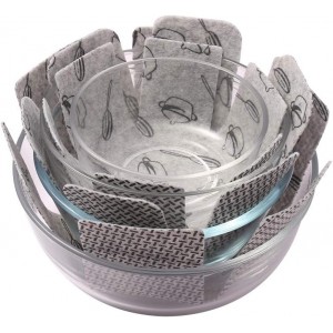 BOYAN Pot and Pan Protectors, Set of 12 and 3 Different Size, Cookware Protector Set/Felt Pots and Pans Divider Separator Pads Anti-Slip to Avoid Scratching or Marring When Stacking