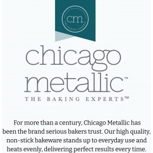 Chicago Metallic Professional 3-Piece Round Cake Pan Set of 6, 8, 10 inch Premium Nonstick Bakeware, Heavy-Weight Carbon Steel for Even Baking, Perfect for Layer Cakes