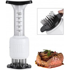 Dioche Meat Marinade Needle Injector, 30 and Tenderizer Injector, Steaks Flavor Syringe Cook Kitchen Tool, for BBQ, Turkey, Fish, Brisket, Pork and Chicken