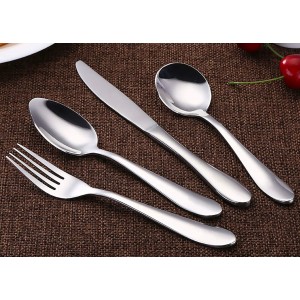 VANRA 4-Piece Children Spoons Stainless Steel Kids Dinner Spoons Child Silver Cutlery Set 5.6-inch (4 spoons)