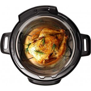 Steamer Rack Trivet with Heat Resistant Silicone Handles Compatible with Instant Pot Accessories 6 Qt 8 Quart, Stainless Steam Rack Pressure Cooker Trivet - Long Handles for Easy Chicken & Pot Removal