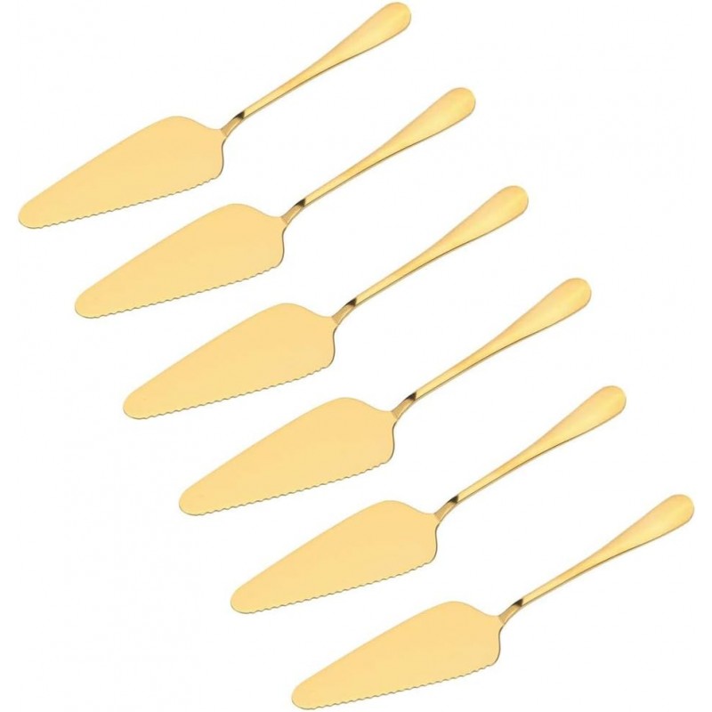 Pie Cake Server Set Stainless Steel Cake Cutter Pie Cake Slice Dessert Server Cutter Pizza Shovel Tart Dessert Slicer Server 6 Pack