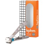 KOHM Nail Clippers for Thick Nails - Heavy Duty, Wide Mouth Professional Fingernail and Toenail Clippers for Men, Women & Seniors, Silver