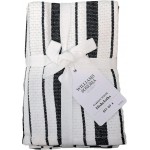 Williams-Sonoma Classic Striped Dishcloths, Dishrags, Jet Black (Set of 4)
