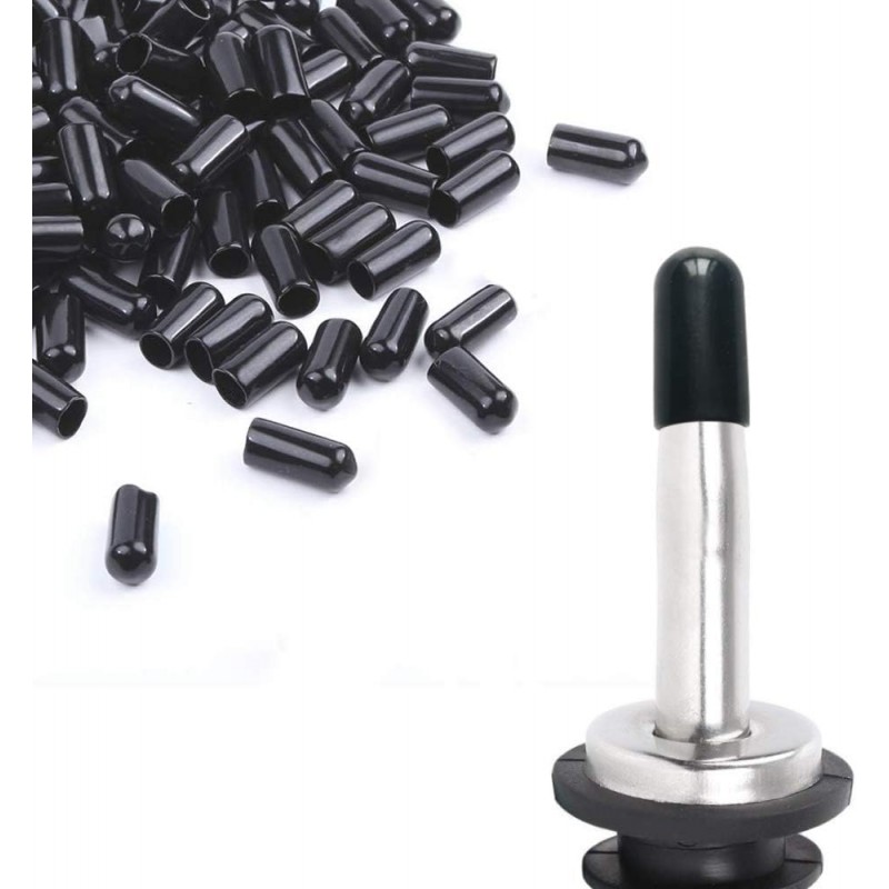 200Pcs liquor spout covers,Pourers Spouts Covers Dust Rubber Caps for Olive Oil Liquor Bottles (Black)