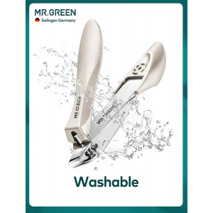 Nail Clipper with Catcher, Slanted Edge Nail Cutting Clippers Stainless Steel Fingernail Cutter Trim with File for Men and Women Mr-1115plus