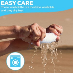 Simpli-Magic Cotton Washcloths White, 40 Pack, Size: 12”x12”