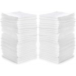 Simpli-Magic Cotton Washcloths White, 40 Pack, Size: 12”x12”