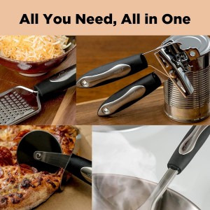 Asani 25-Piece Stainless Steel Kitchen Utensil Set | Non-Stick Cooking Gadgets and Tools Kit | Durable Dishwasher-Safe Cookware Set | Kitchenware Gift Idea, Best New Apartment Essentials